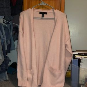 Pink Forever 21 oversized cardigan